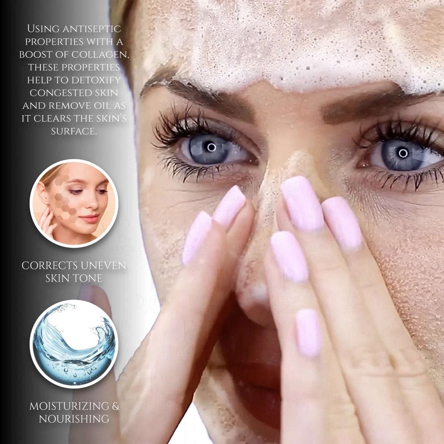 2 Pc Triple Acting Facial Cleansing Scrub Powered by Bio Organica Collagen Tech