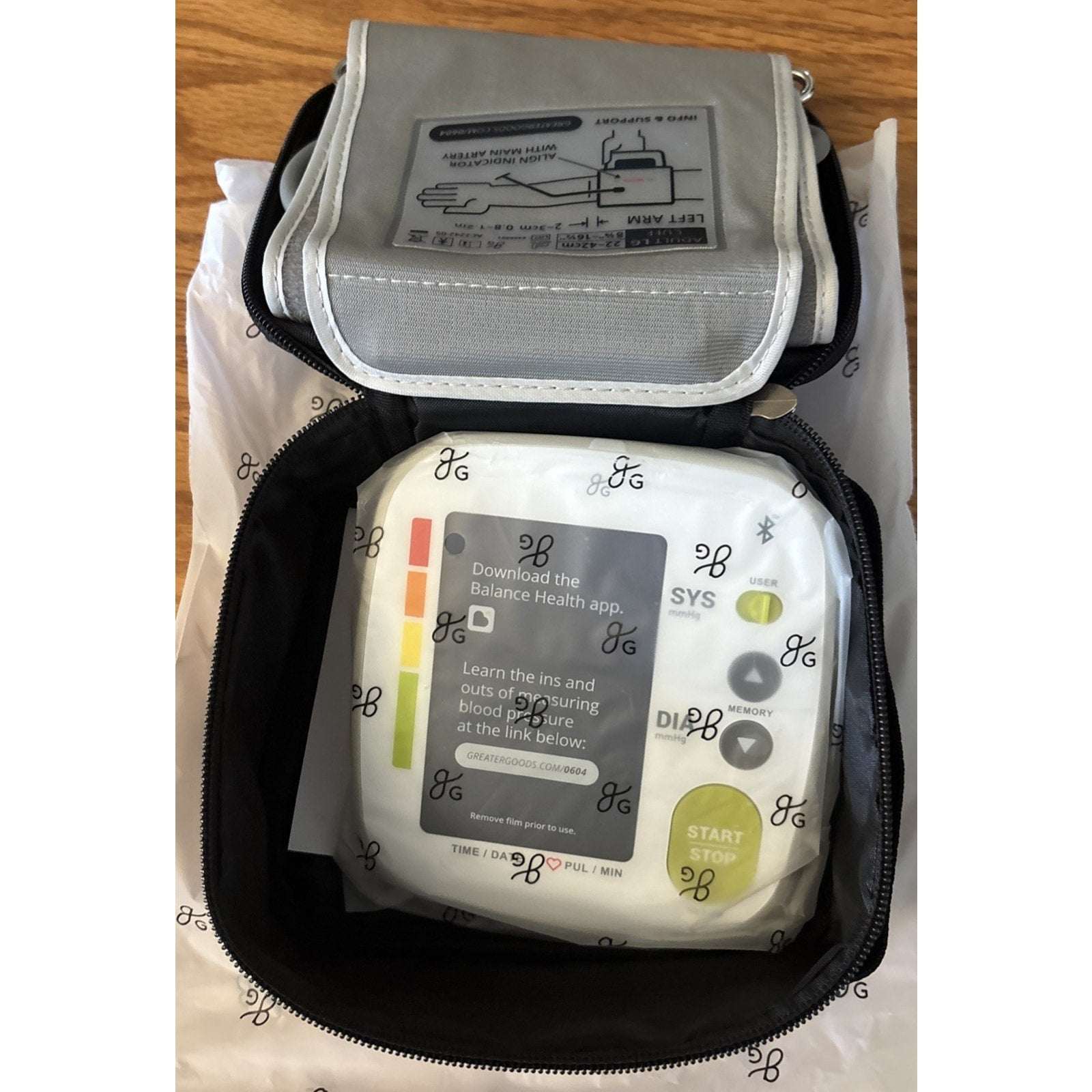 Greater Goods Bluetooth Blood Pressure Monitor Kit 0604 - Upper Arm Kit - NEW