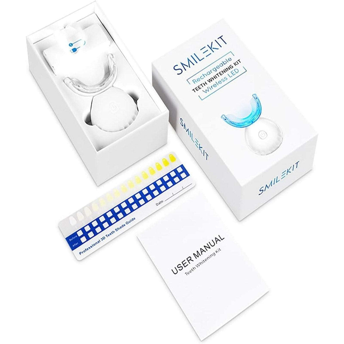 Smile Kit Rechargeable Teeth Whitening Kit At Home Wireless Led Light New Sealed