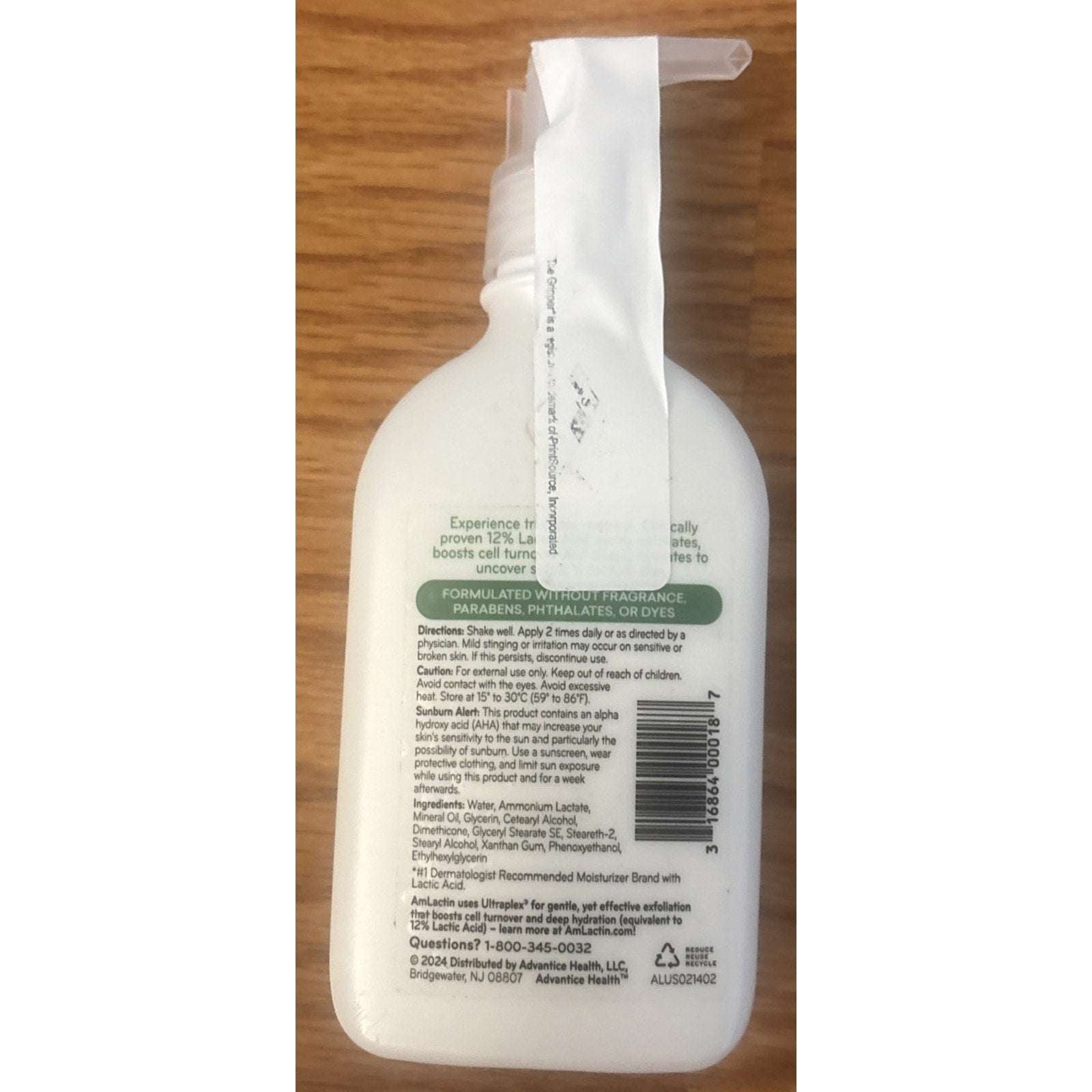 AmLactin Daily Nourish 12% Lactid Acid Exfoliating Lotion Dry Skin to Rough Skin