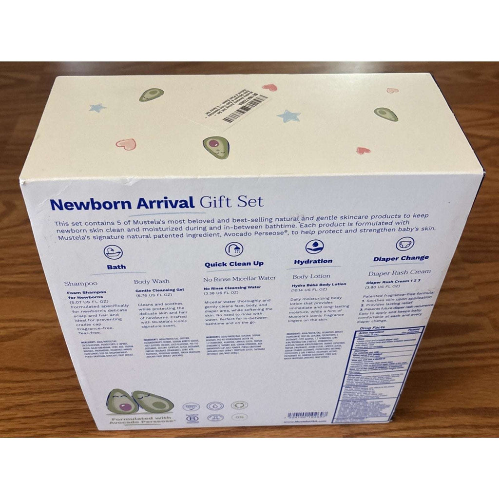 Mustela Newborn Arrival Gift Set Baby Skincare & Bath Essentials 5Pcs FULL SIZE