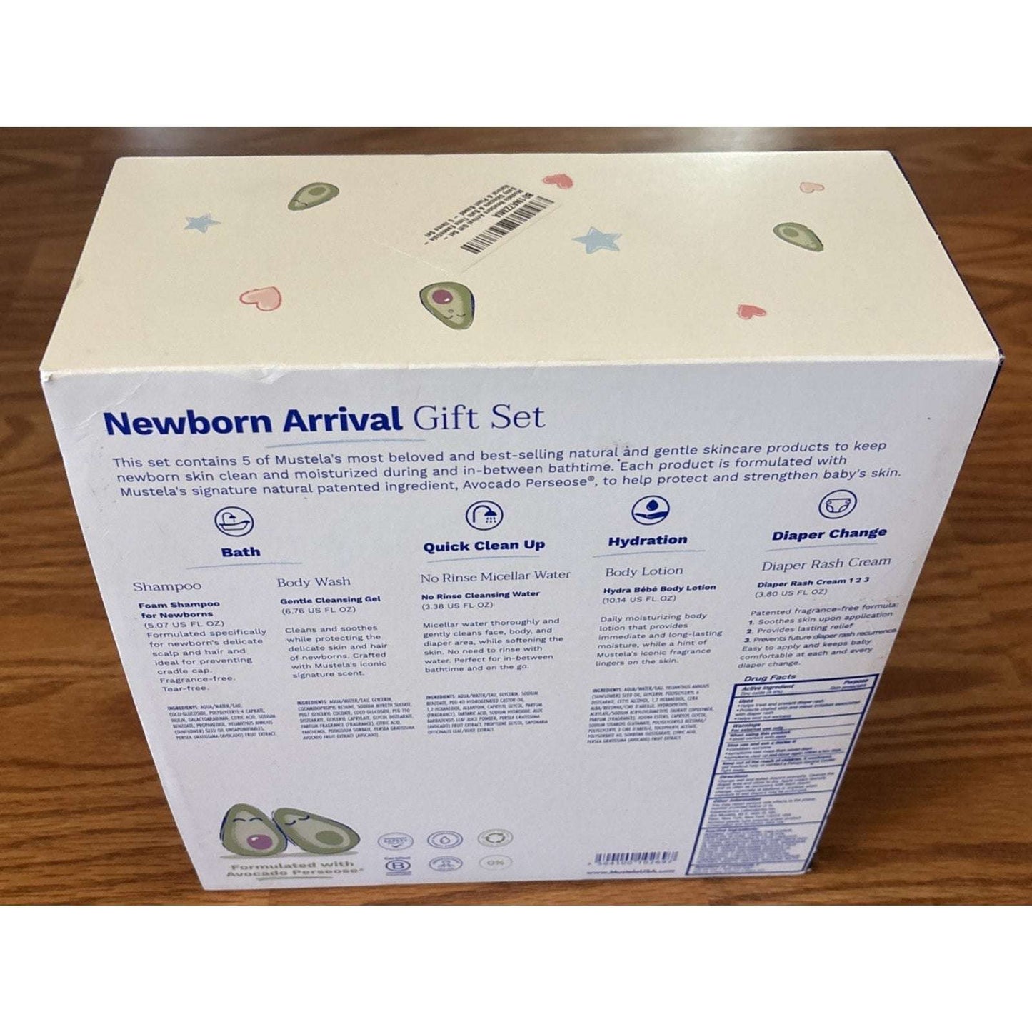 Mustela Newborn Arrival Gift Set Baby Skincare & Bath Essentials 5Pcs FULL SIZE