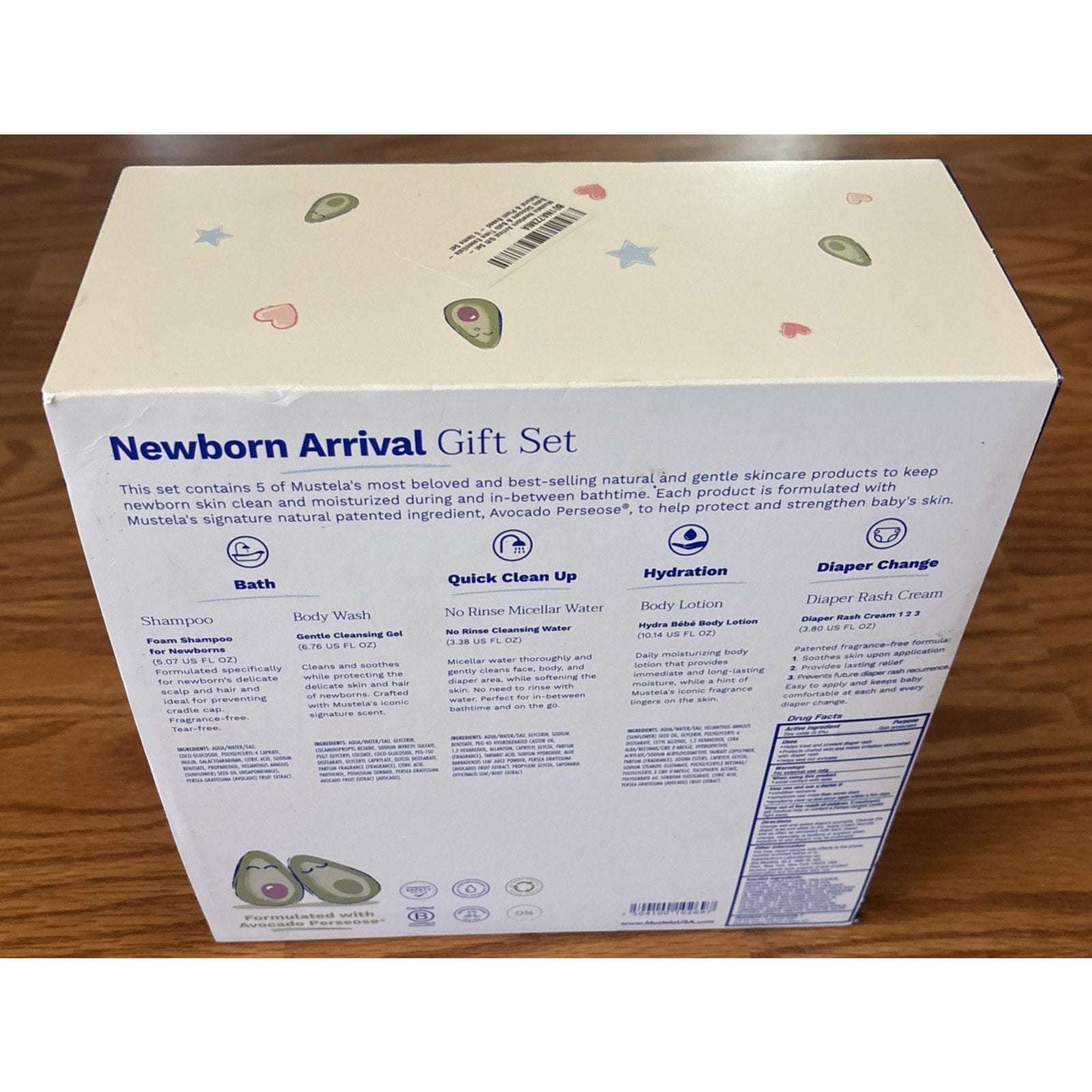 Mustela Newborn Arrival Gift Set Baby Skincare & Bath Essentials 5Pcs FULL SIZE