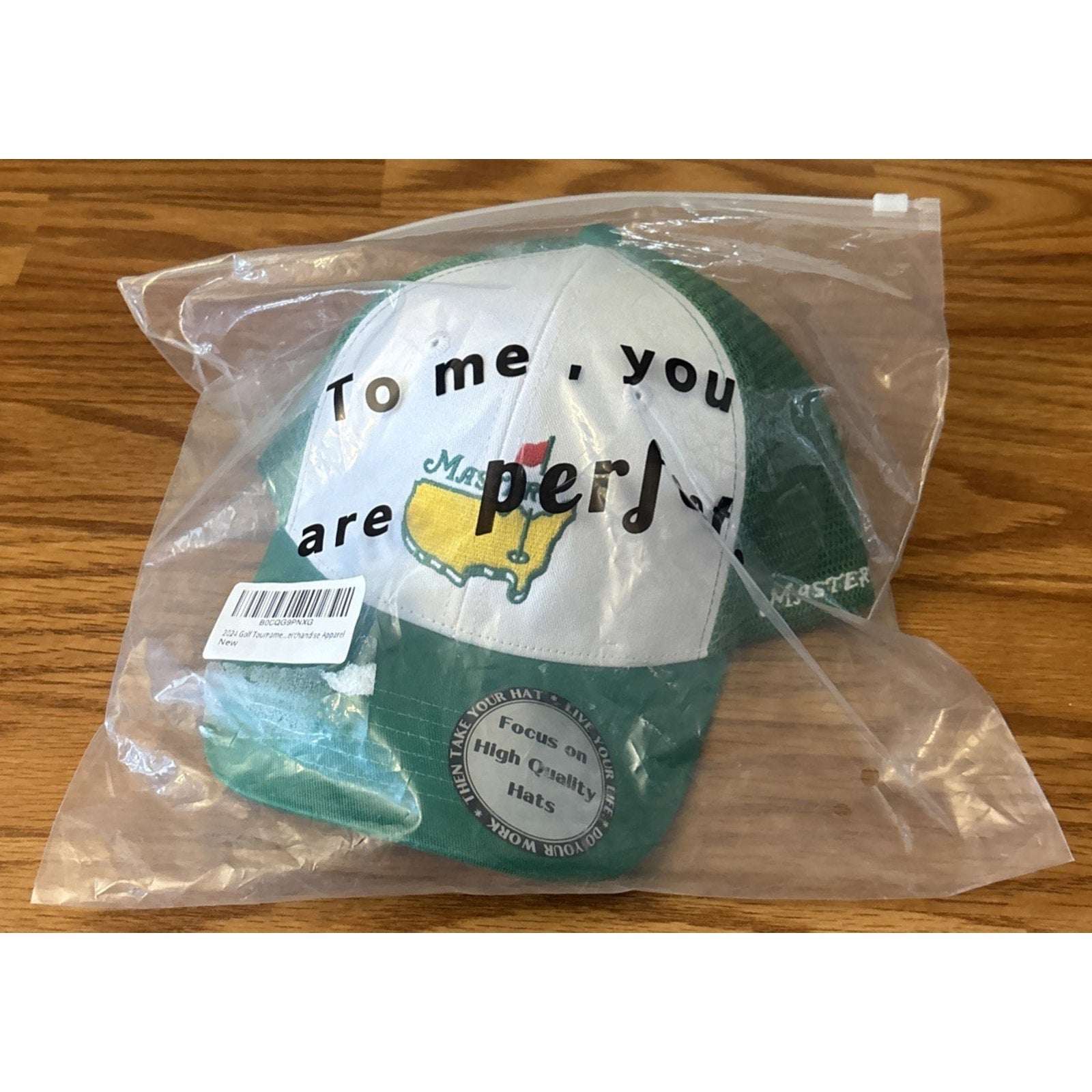MASTERS LOGO GOLF CAP Mesh Trucker Snapback Hat Augusta Embroidered Green/White