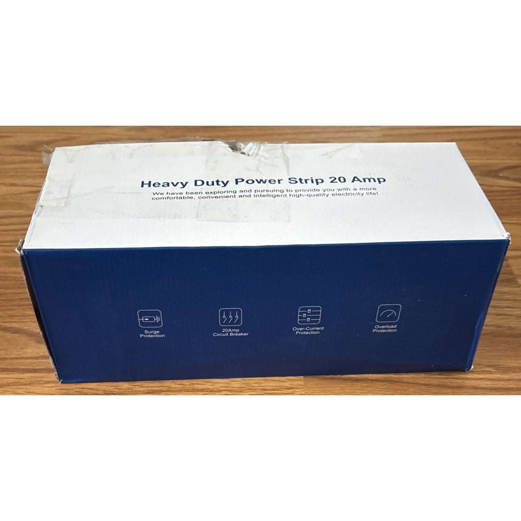 Heavy Duty Power Strip Surge Protector 20 AMP 8 Outlets 12 Gauge 20Ft Industrial