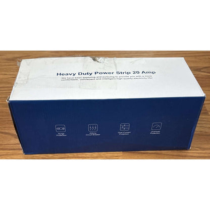 Heavy Duty Power Strip Surge Protector 20 AMP 8 Outlets 12 Gauge 20Ft Industrial