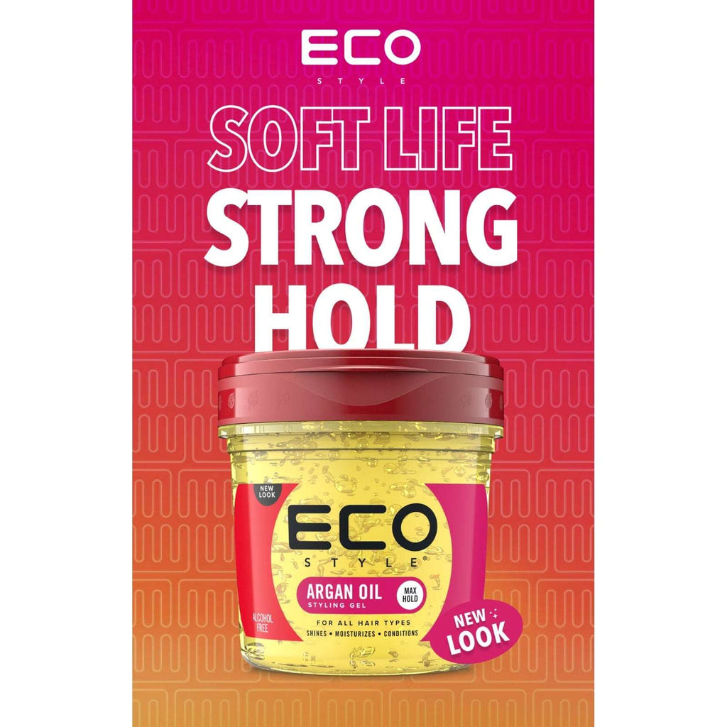 2x Eco Styler Professional Moroccan Argan Oil Styling Hair Gel Maximum Hold 16oz