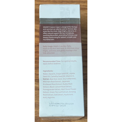 VIGORITY Estriol Cream Advanced Bioidentical - Menopause Comfort 4.25 OZ Sealed