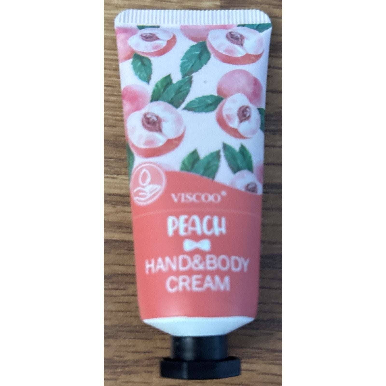 2PC Hand Cream Set Cristalbox Natural Pure Lavender & VISCOO Peach - Travel Size