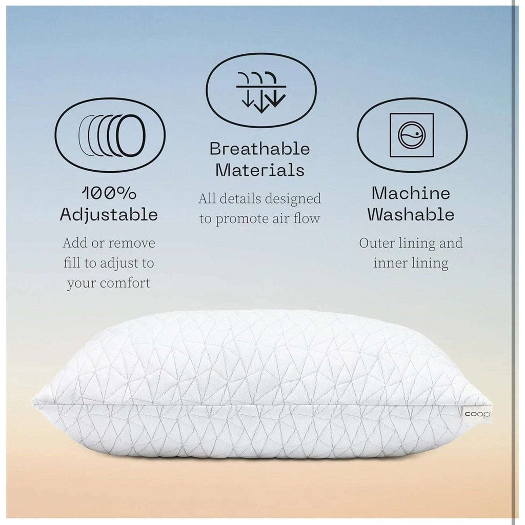 Coop Home Goods The Original Adjustable Bed Pillow Queen Microfiber Memory Foam