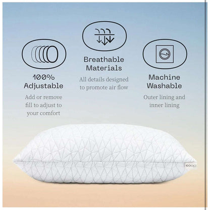 Coop Home Goods The Original Adjustable Bed Pillow Queen Microfiber Memory Foam