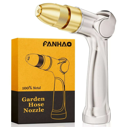 Professional 100% Heavy Duty Metal Garden Water Hose Nozzle w Thumb Control