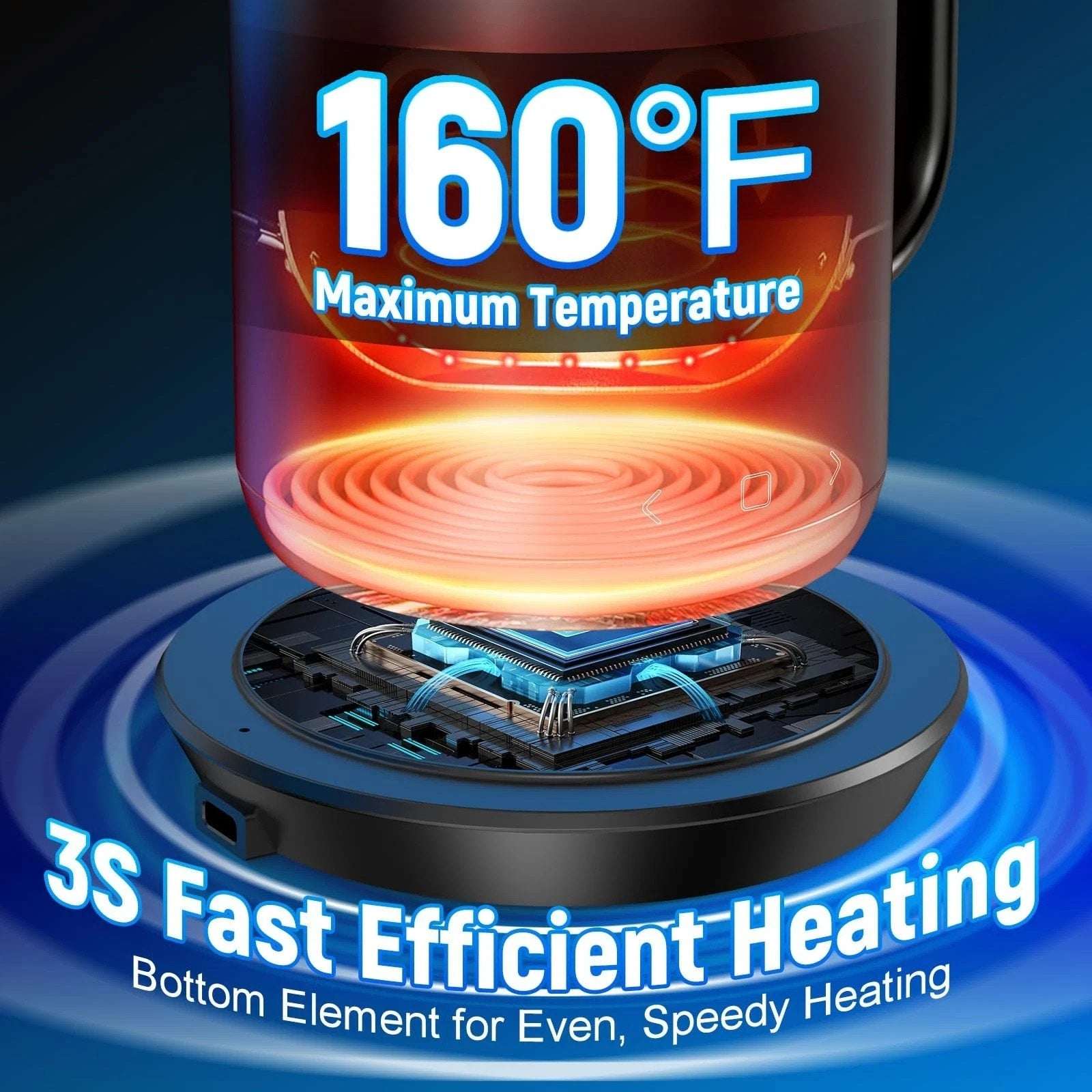 Civexa Heated Smart Mug Coffee Cup Rechargeable Touch & APP Control Auto Shutoff