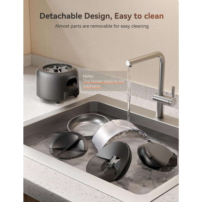 3L Automatic Cat Pet Food Dispenser Feeder w/ APP Control, Up to 10 Meals Daily