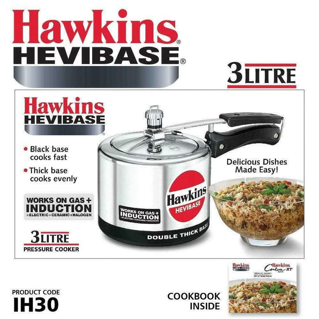 Hawkins HEVIBASE Stainless Steel Tall Pressure Cooker 3 Litre Gas + Induction