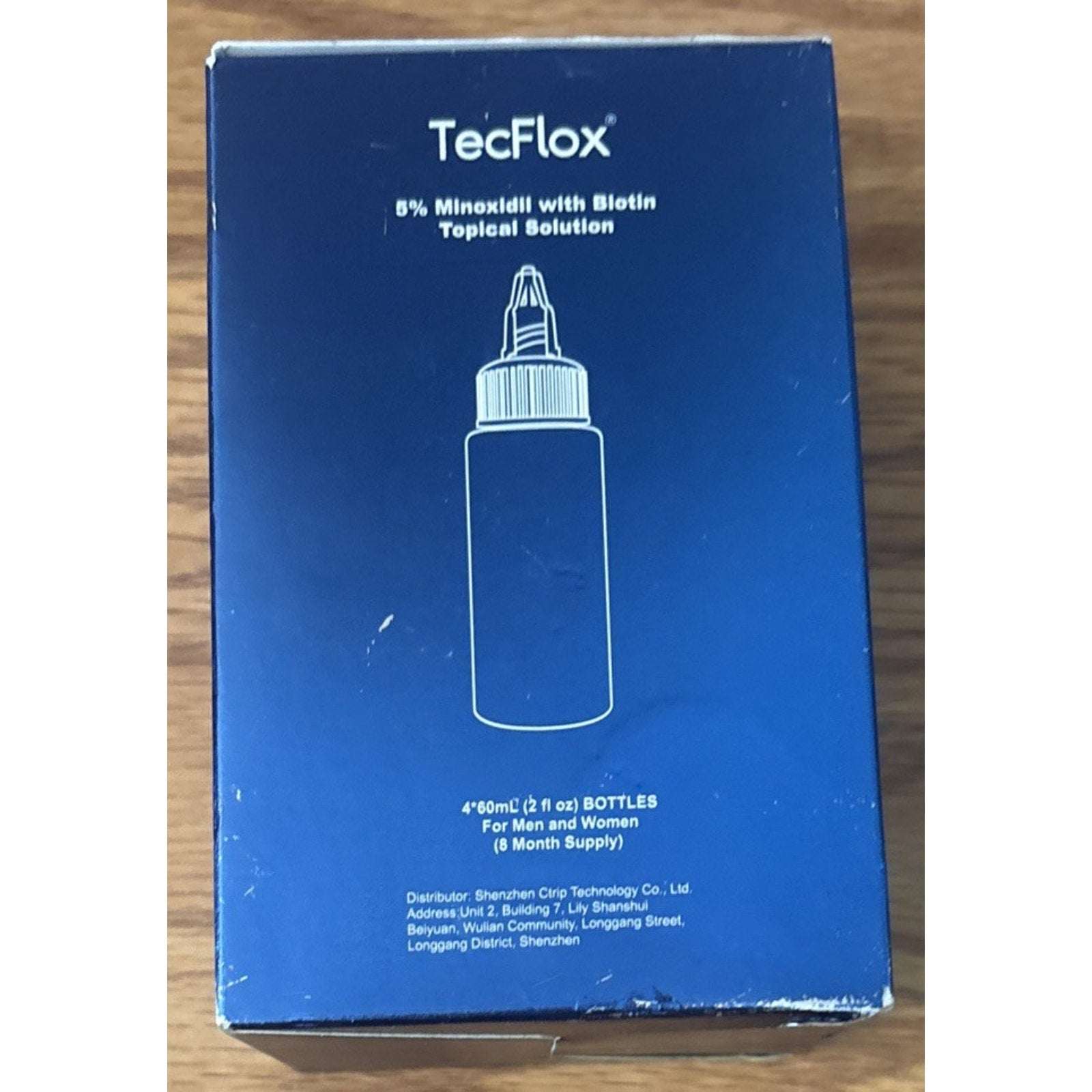 TecFlox 5% Minoxidil w/Biotin Hair Regrowth Treatment Men & Women 8-Month Supply