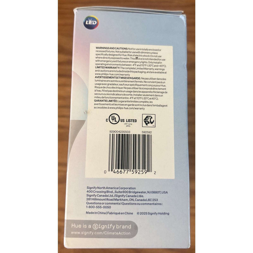 4PK Philips Hue Essential A19 E26 Smart Bulb 800lm 8.8W White & Color Ambiance