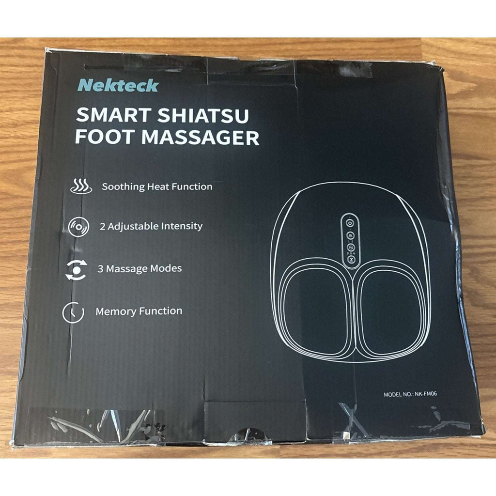Shiatsu Foot Massager w/ Heat, Deep Kneading & Air Compression - 3 Modes, Memory