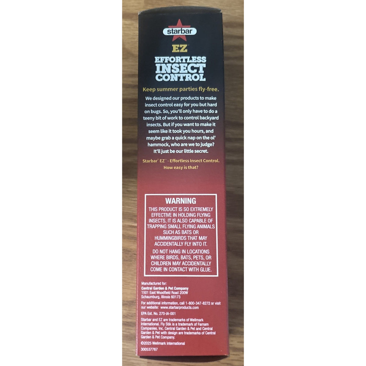 Starbar EZ Fly Stik Odorless Sticky Fly Trap 2-Pack Indoor & Outdoor w/ Hanger