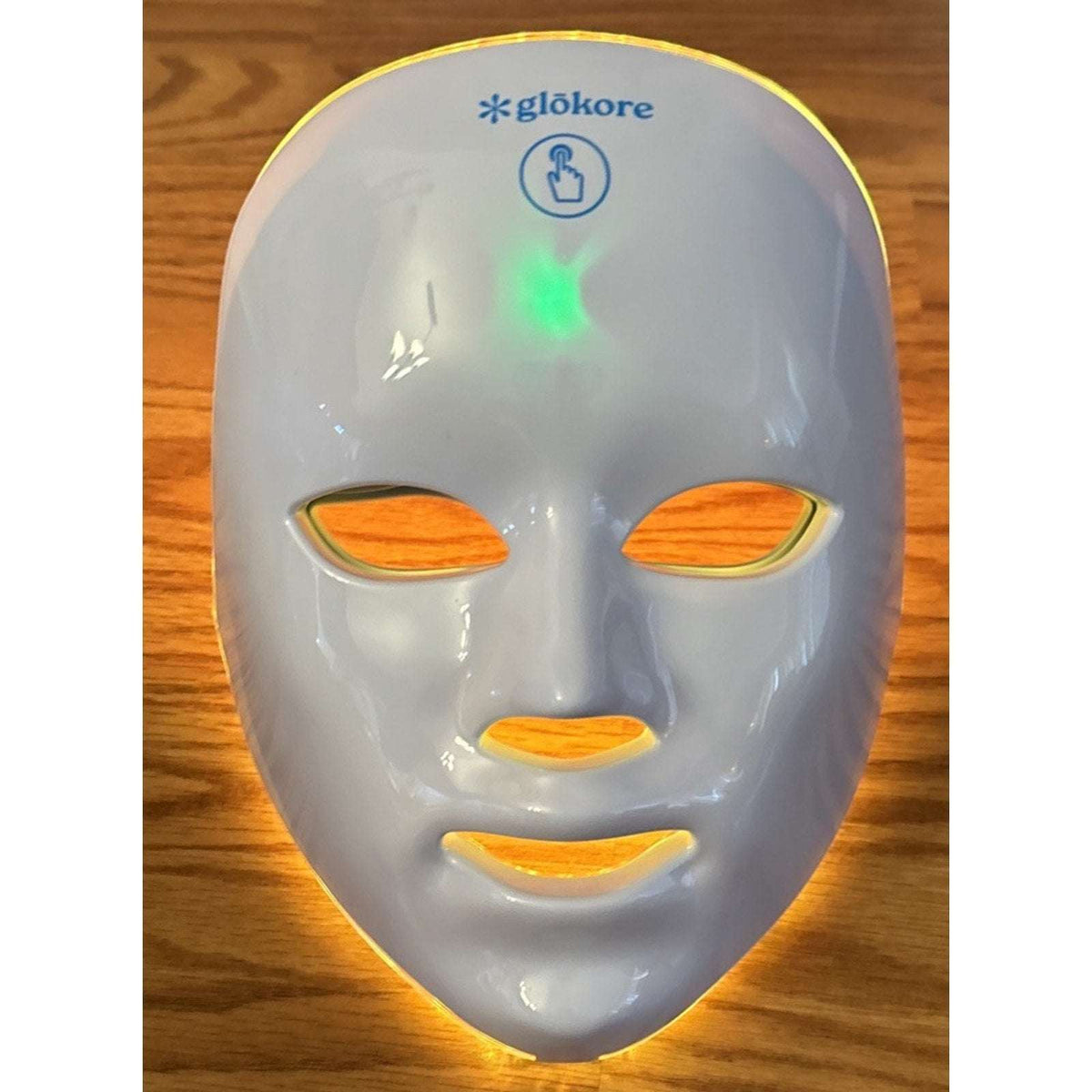 Glokore 7-in-1 LED Wireless Light Therapy Face Mask Device White Open Box New