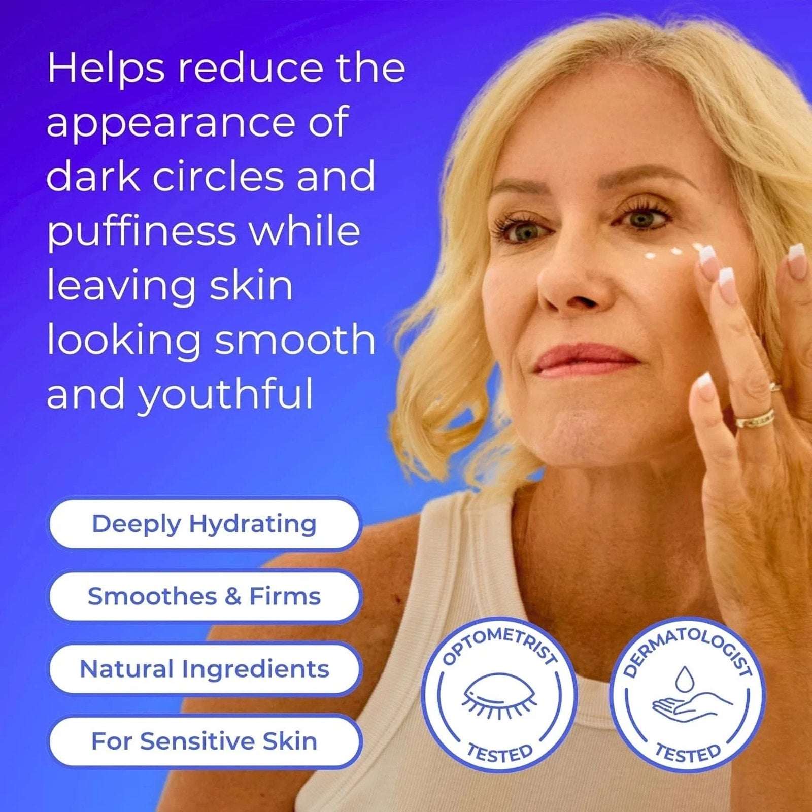 Blinkjoy Moisturizing Under Eye Cream Improves Skin Tone, Texture & Firmness 1oz