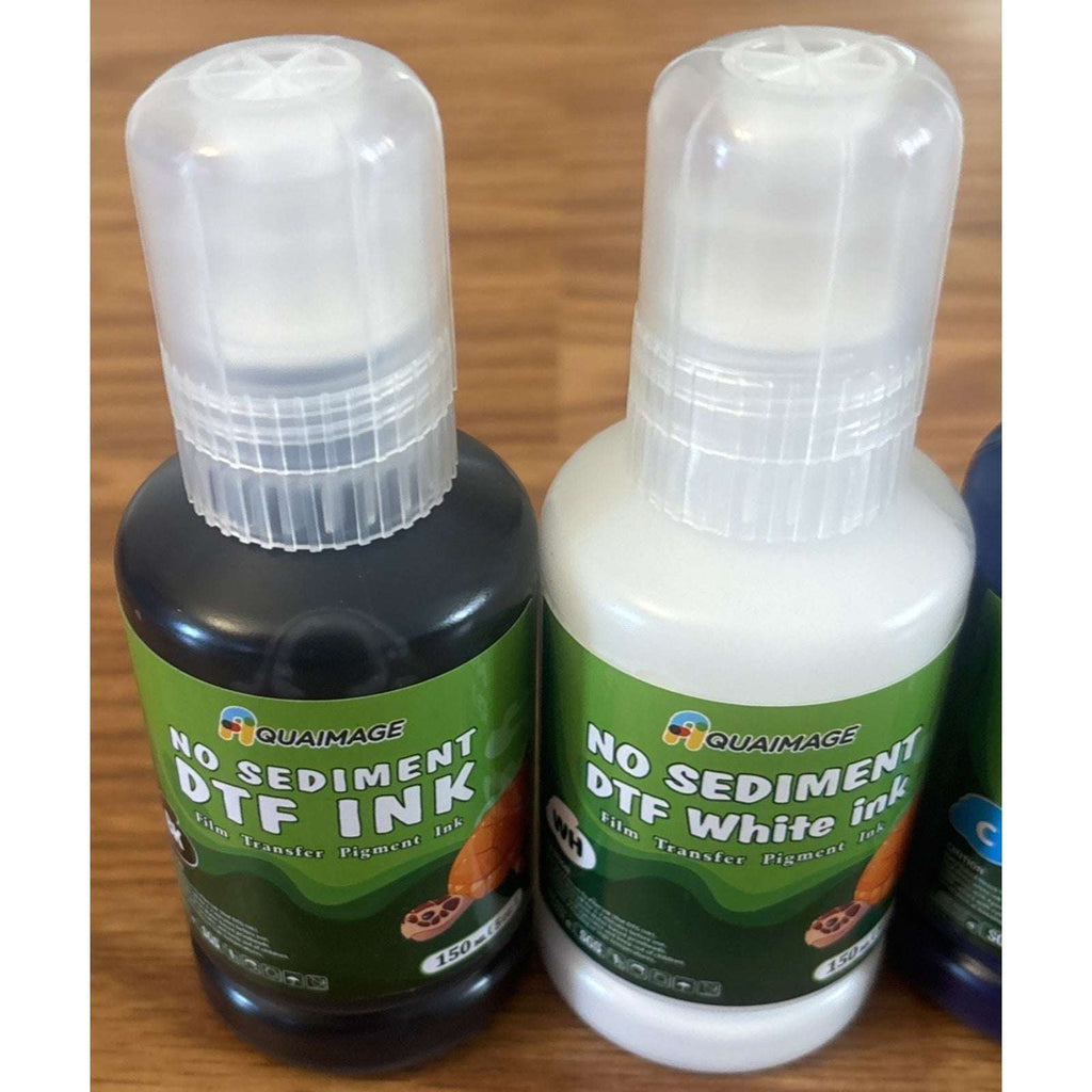 AquaImage DTF Ink Set 6PC 150ml ea. for Epson L1800 L805 R1390 DX5 DX7 2xW+CMYBK