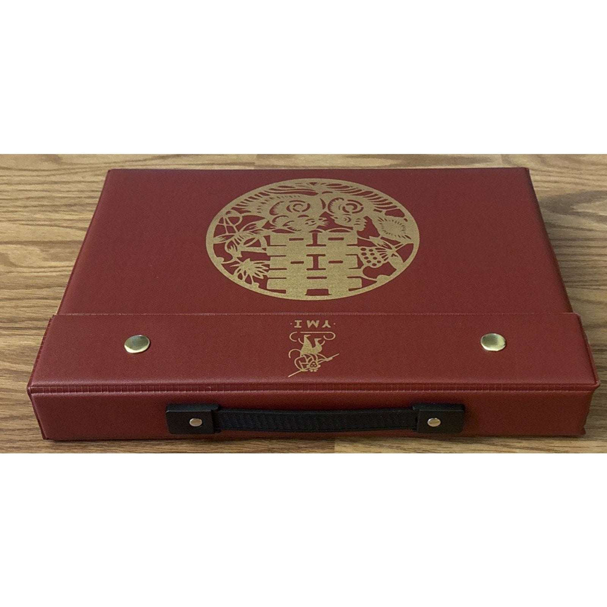 Yellow Mountain Rouge Heritage Chinese Mahjong Set, 146 Engraved Melamine Tiles