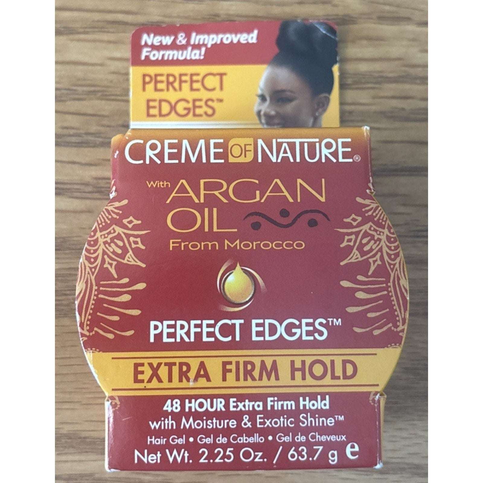 Creme Of Nature Perfect Edges Argan Oil 48 HR Extra Firm Hold Hair Styling Gel