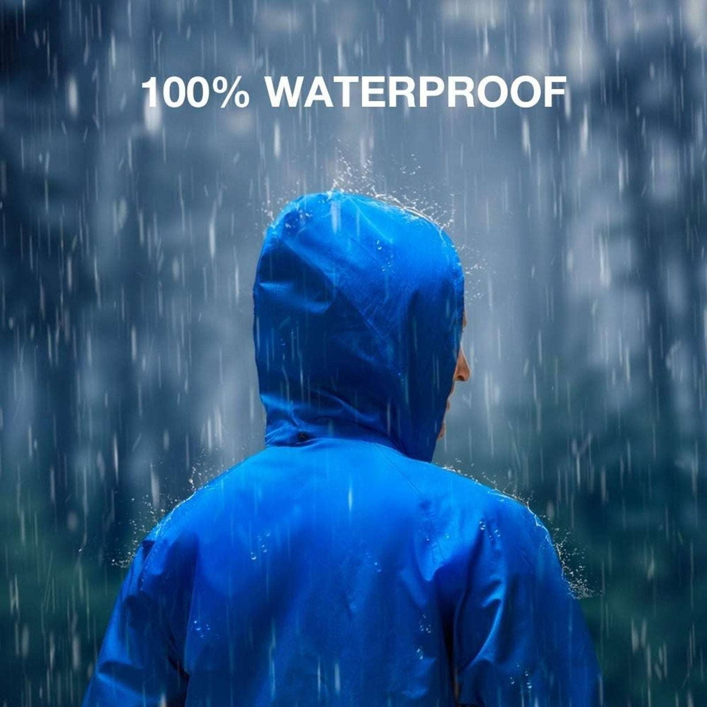 TideWe 2PC Rain Suit 100% Waterproof Windproof Breathable Lightweight Size Large