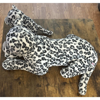 Aurora Super Flopsie Jumbo Snow Leopard 28" & Her Cub 12" Stuffed Animal Plush