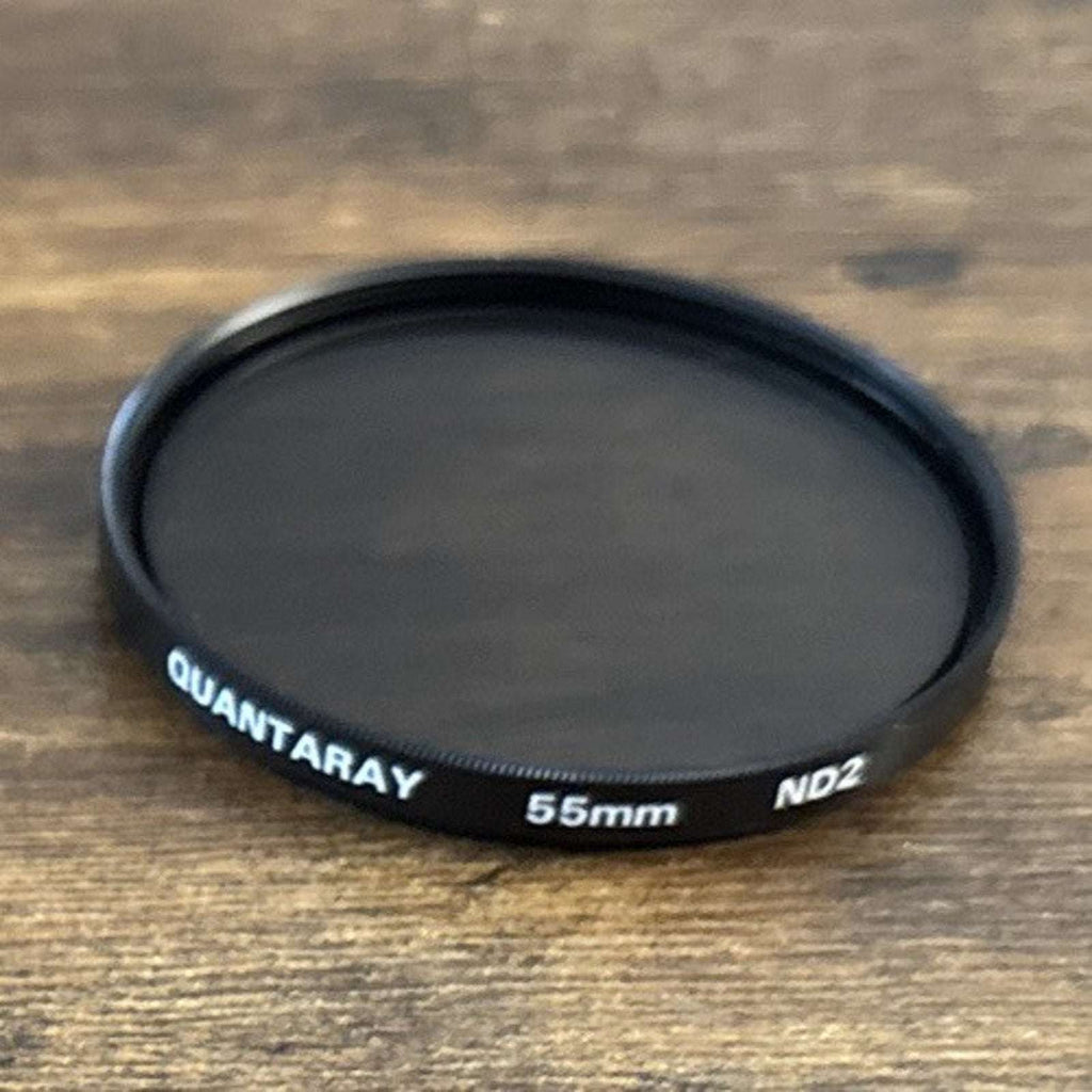 LOT of 4 55mm Glass Lens Filters w/ Case Tiffen 812 & CP - Quantaray +3 & ND2