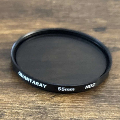 LOT of 4 55mm Glass Lens Filters w/ Case Tiffen 812 & CP - Quantaray +3 & ND2