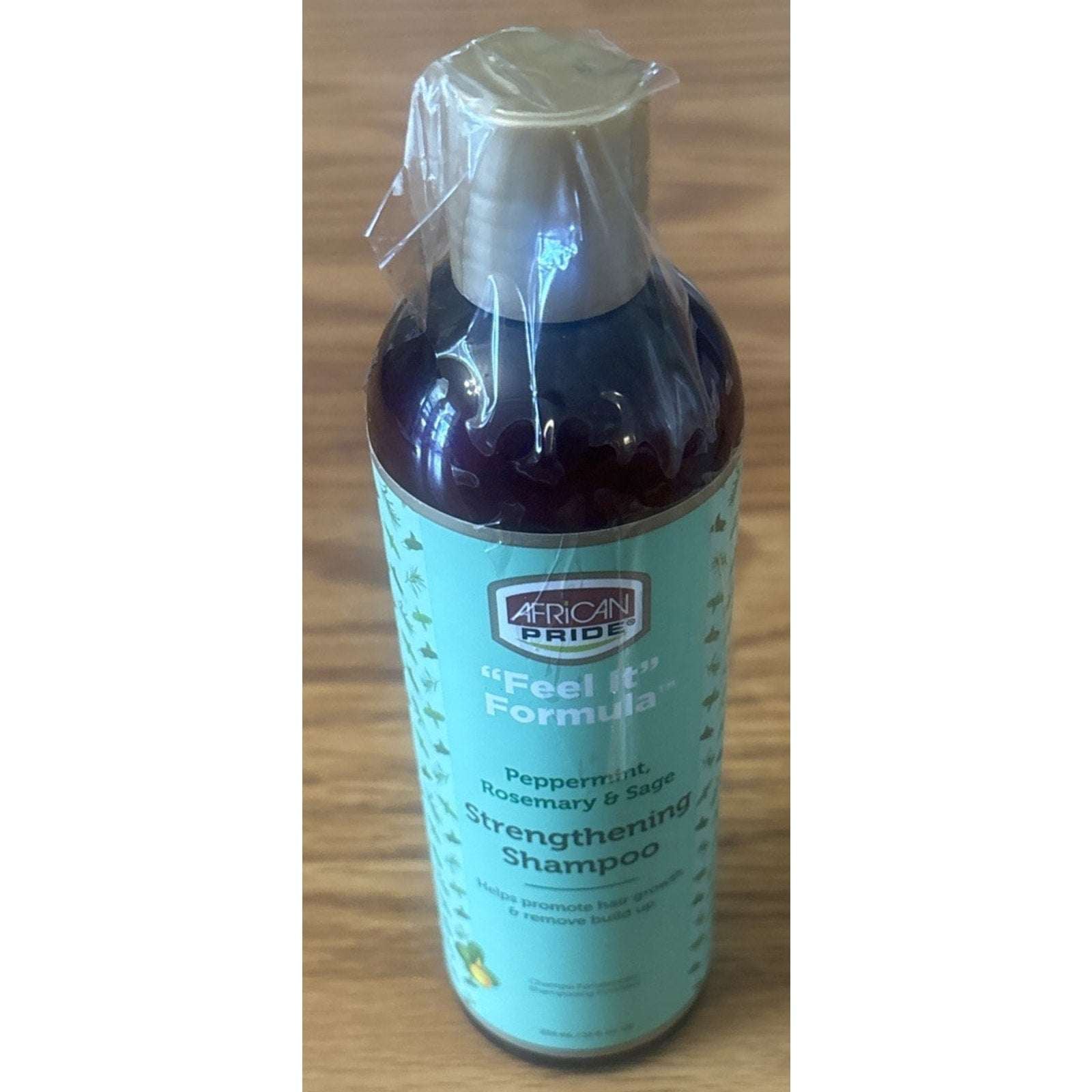 African Pride "Feel It" Peppermint, Rosemary & Sage Strengthening Shampoo 12floz
