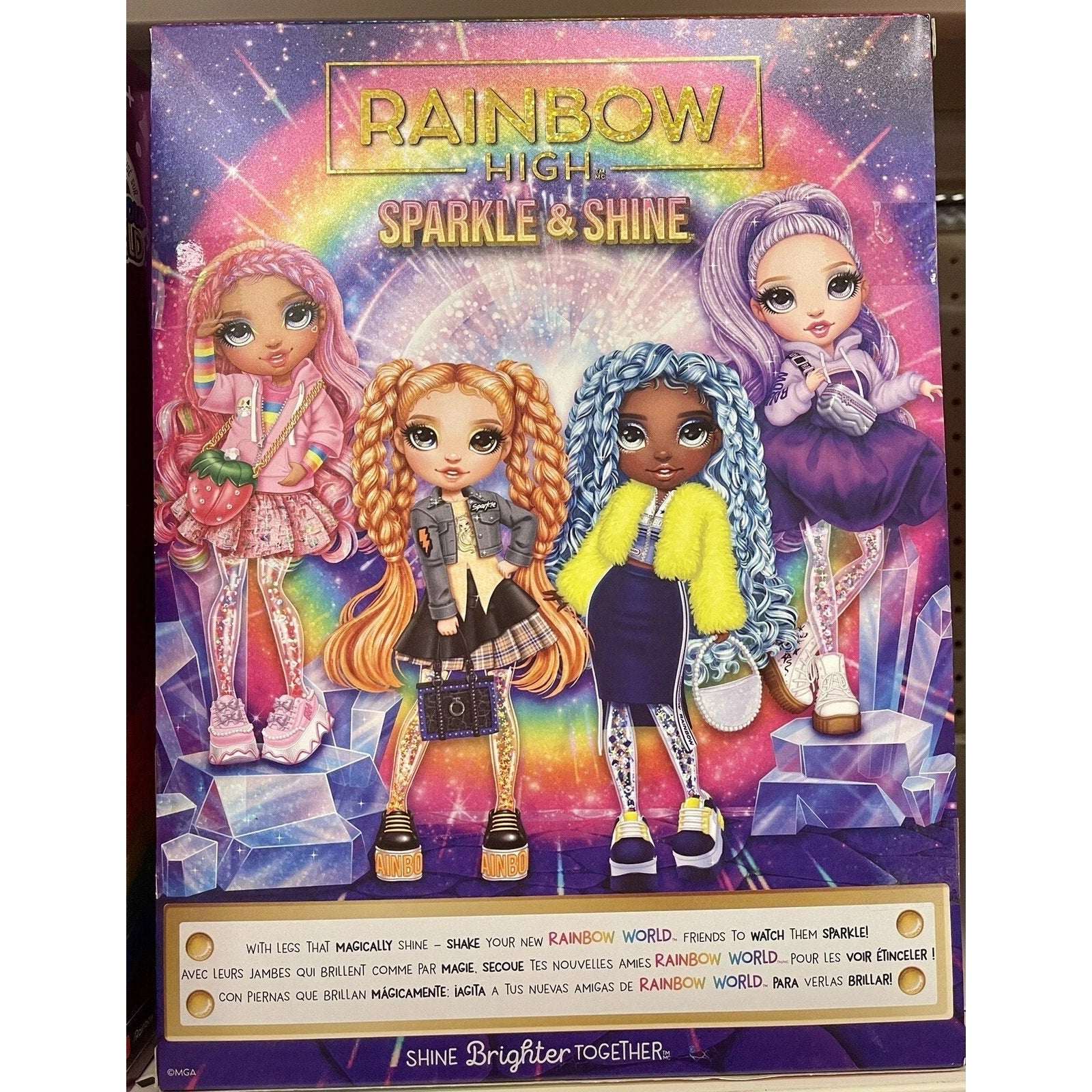 Rainbow High Sparkle & Shine Blue Hair 11" MARINA Doll Liquid Sparkles Legs MGA