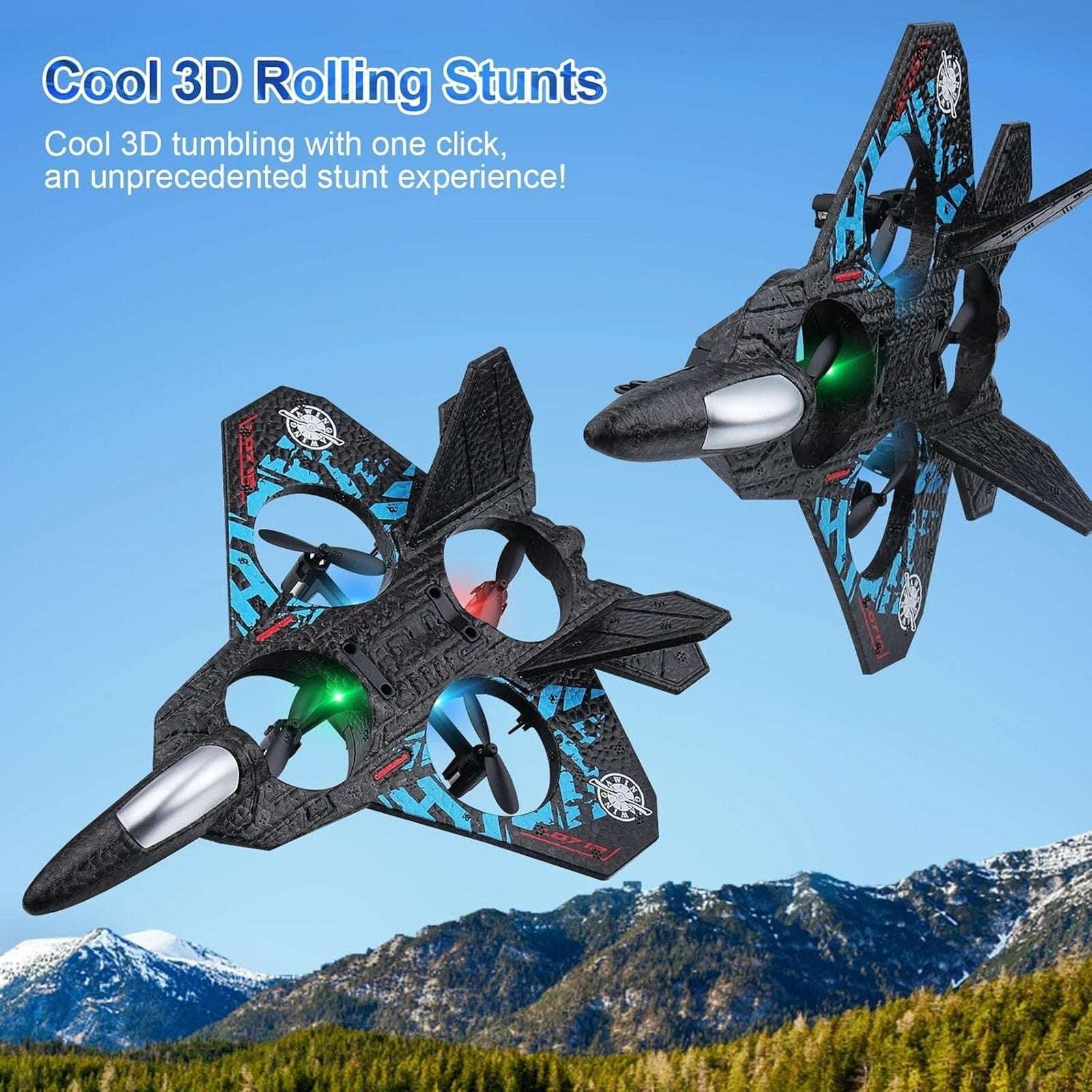 F-22 Raptor Drone2.4GHz RC Remote Control Stunt Plane Easy to Fly L0712 14YRS +