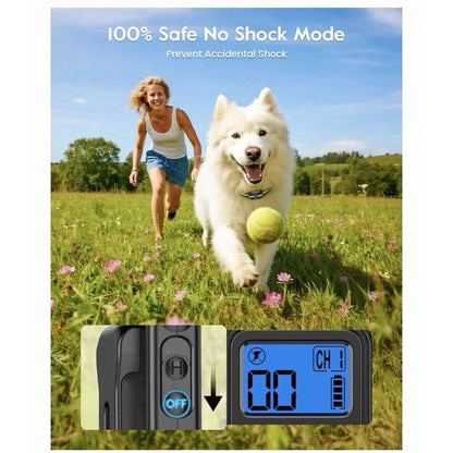 Waterproof Dog Training Collar 4200ft w/ Remote, 4 Modes, 99 Levels & Light