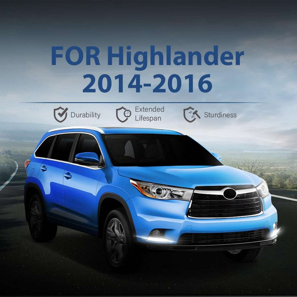 Pair DRL For Toyota Highlander 2014 2015 2016 LED Daytime Running Light Fog Lamp