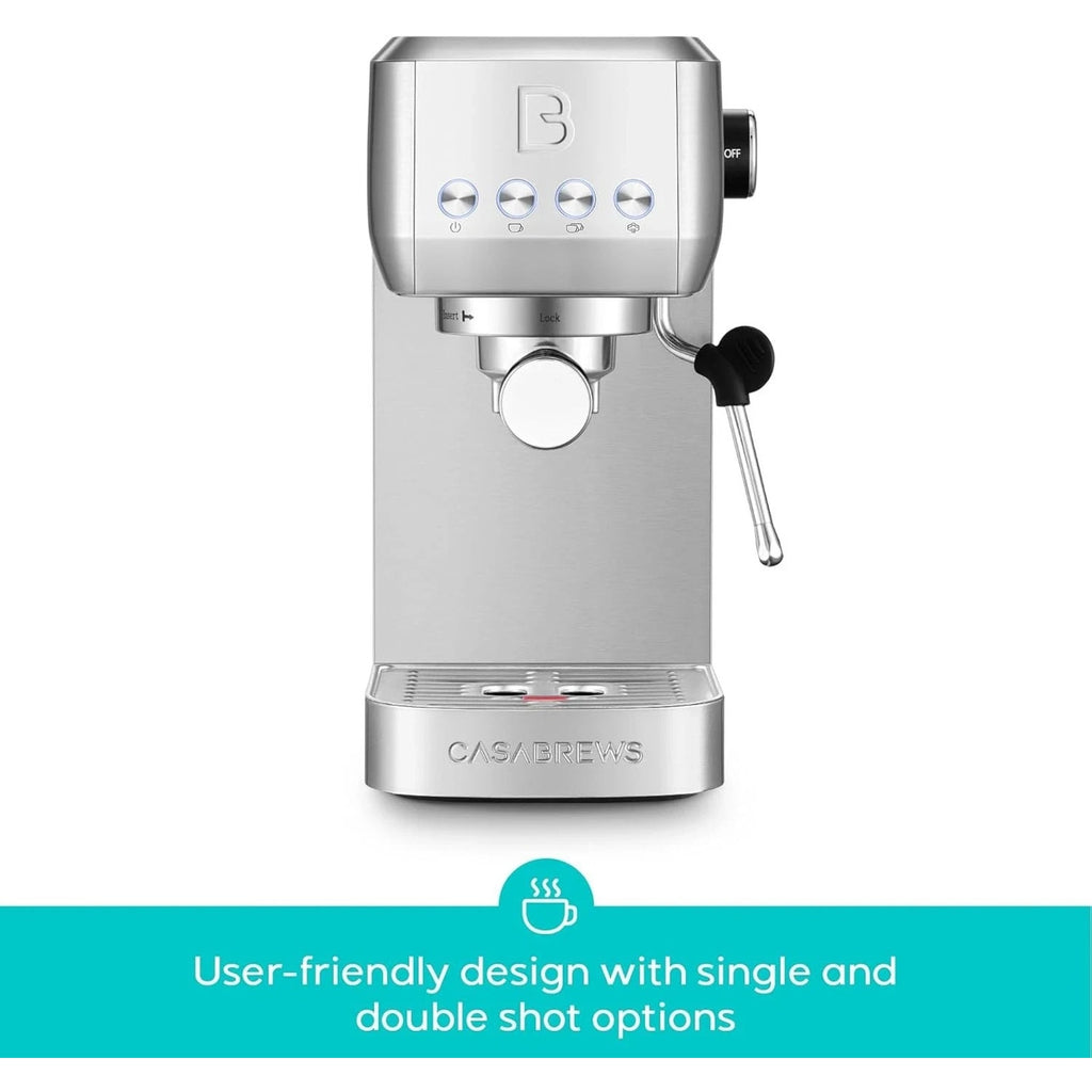 CASABREWS 3700 Essential Espresso Machine 20 Bar Stainless Steel w Steam Frother