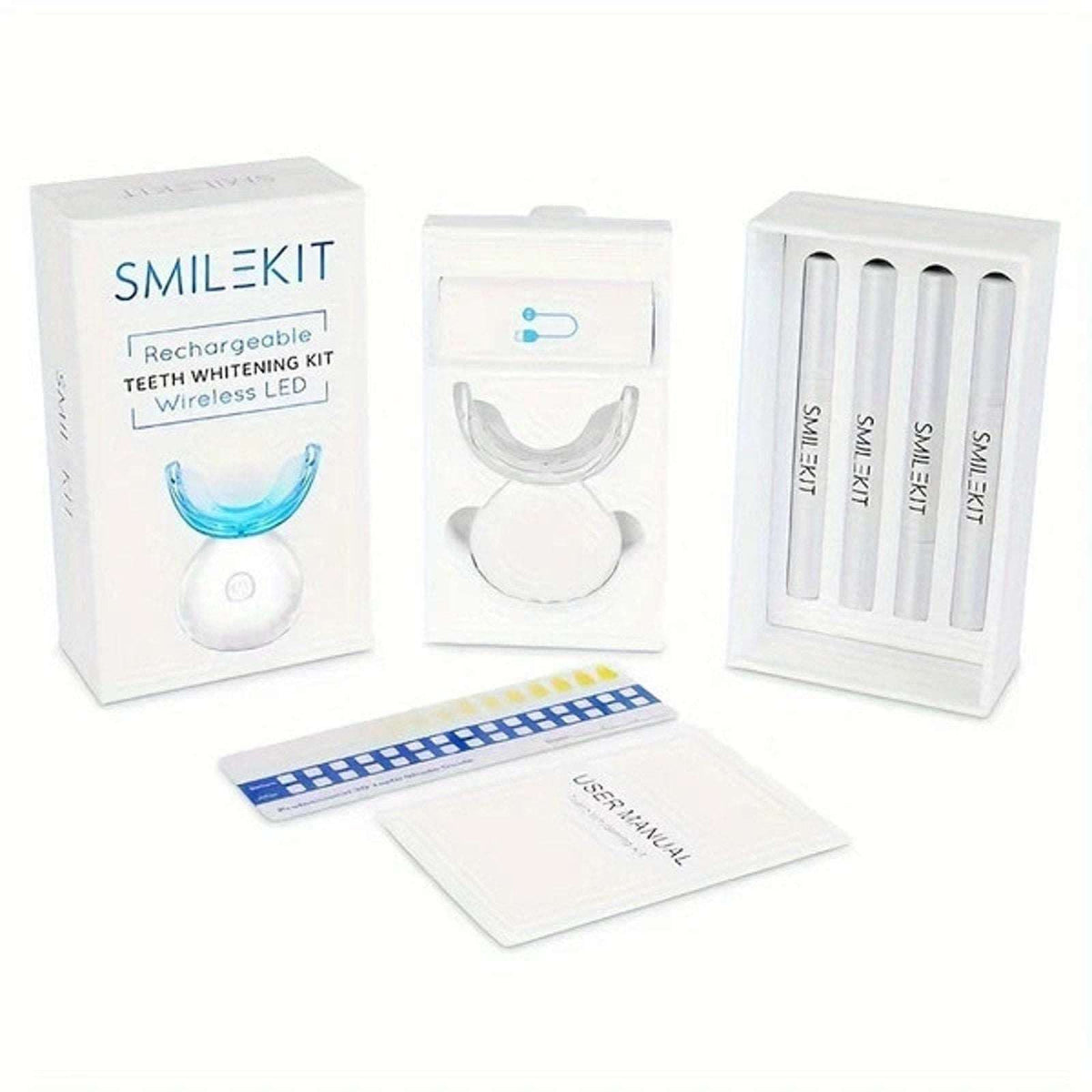 Smile Kit Rechargeable Teeth Whitening Kit At Home Wireless Led Light New Sealed
