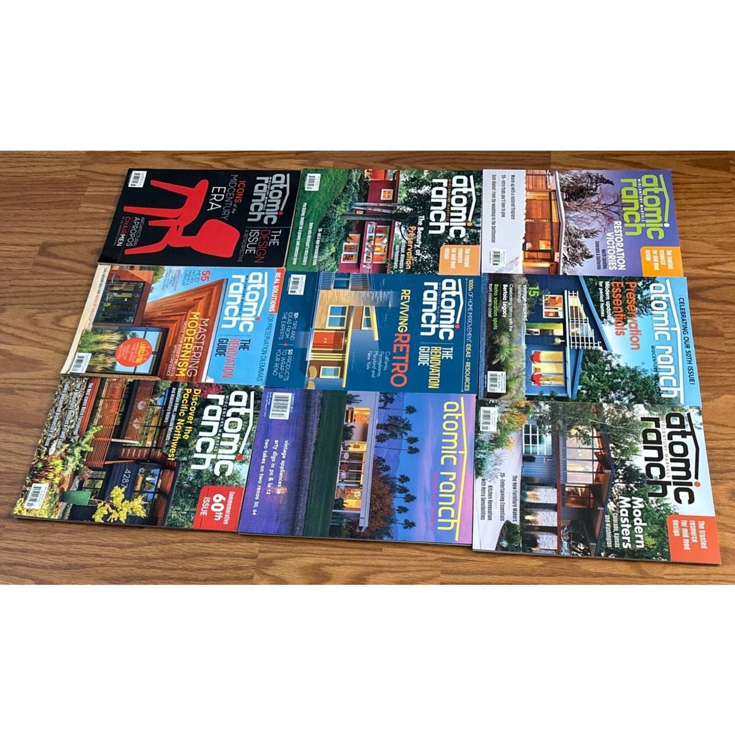 9 x Atomic Ranch Mid Century Marvels Magazines Renovation Guide Reviving Retro