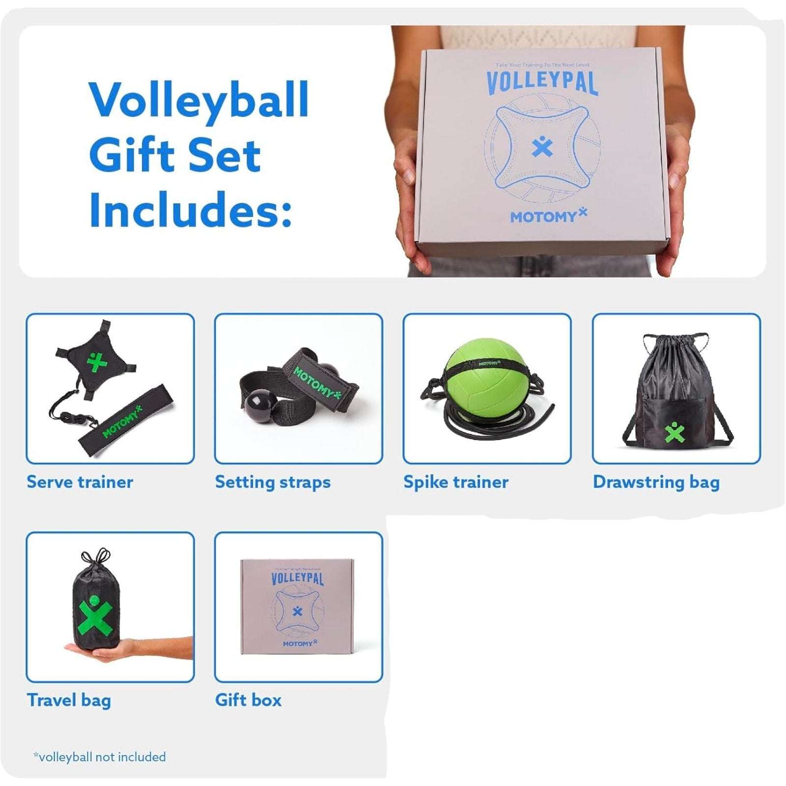 Volleyball Training Aid MasterKit VolleyPal Solo Trainer - Serve, Spike & Set