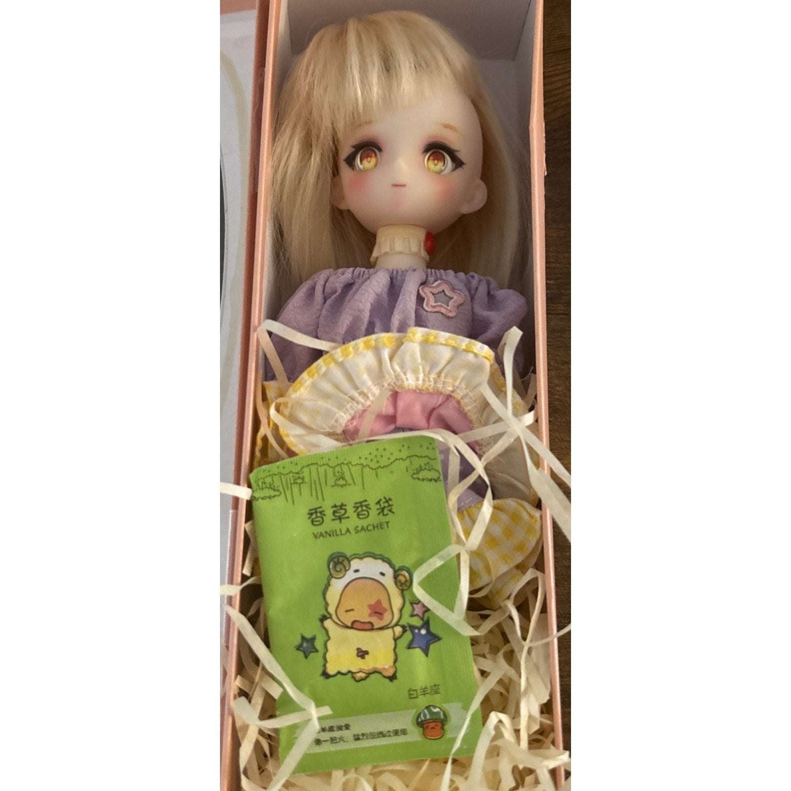 Anime BJD Doll 1/6 11.8 Inch Ball Jointed Doll w Toys, Wig, Hands, Clothes READ