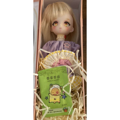 Anime BJD Doll 1/6 11.8 Inch Ball Jointed Doll w Toys, Wig, Hands, Clothes READ