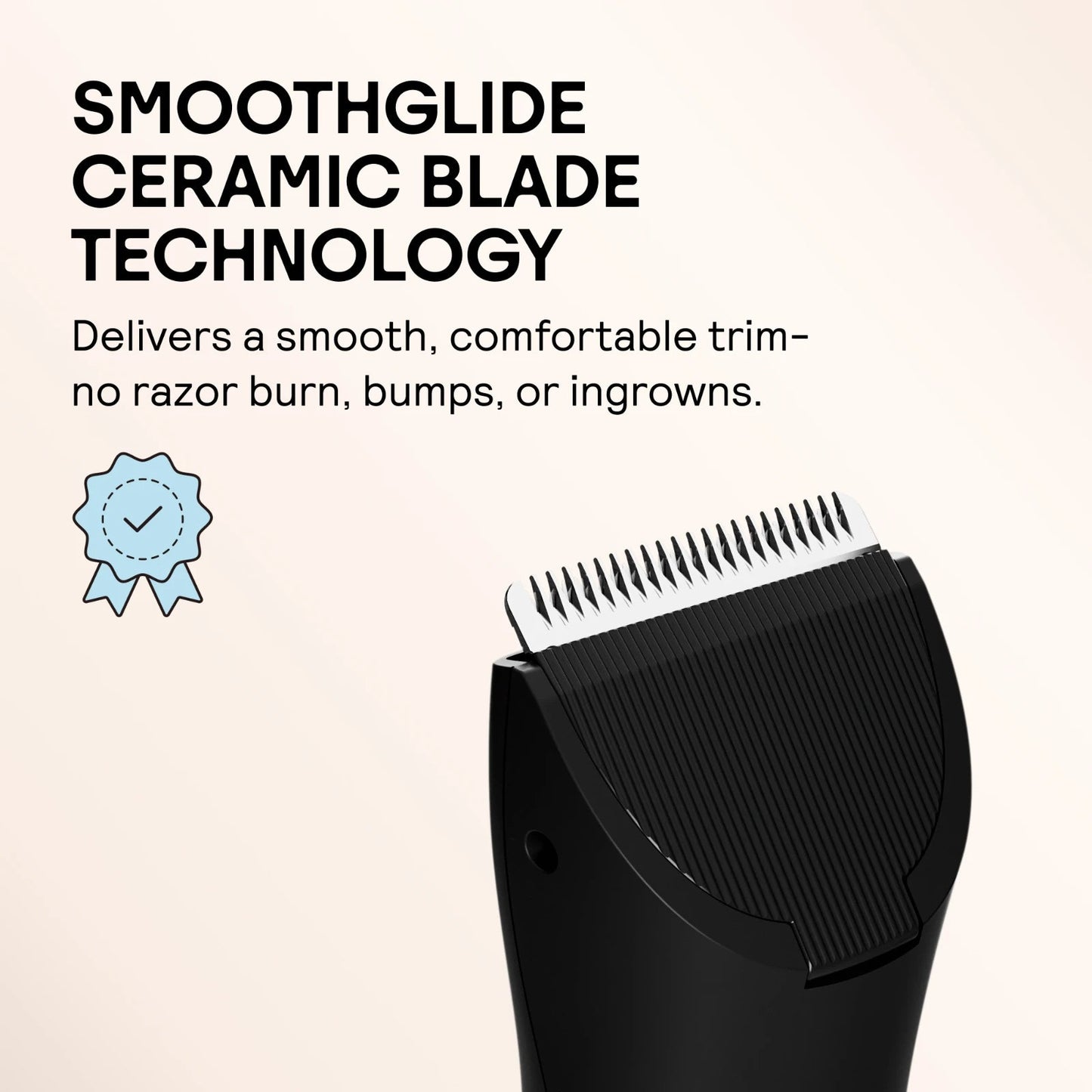 Meridian The Trimmer Whole Body Hair Trimmer Waterproof & Rechargeable in ONYX