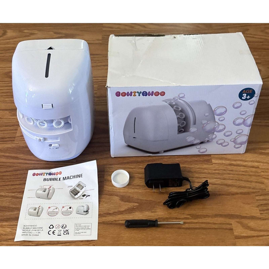 Automatic Bubble Machine Portable Maker 60+ Min Continuous Blaster Dual Power