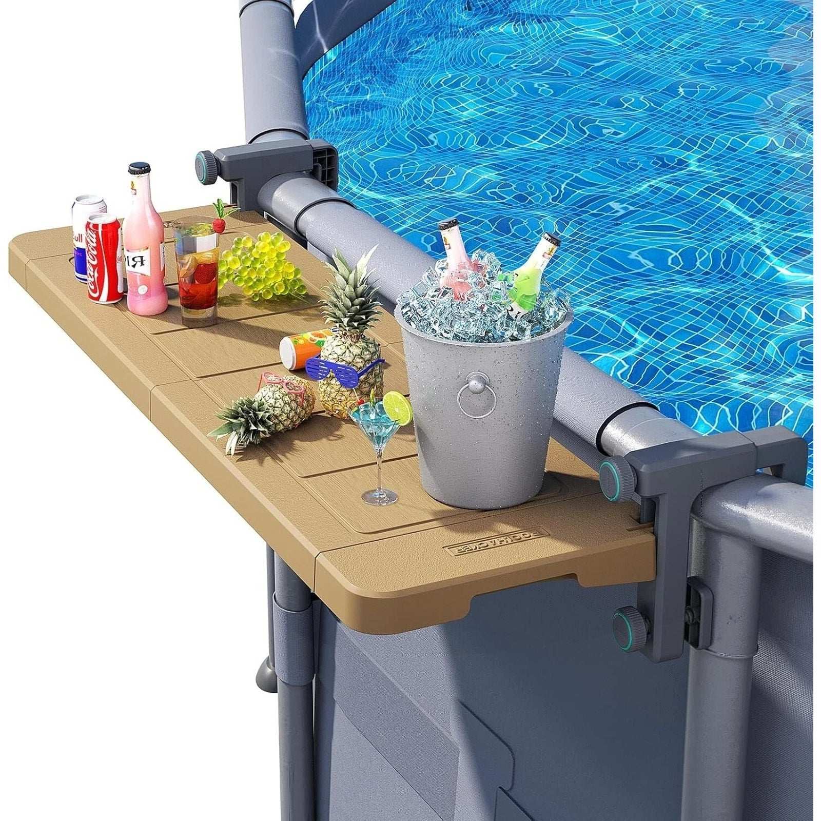 Poolside Bar, Swim Up Bar for Above-Ground Swimming Pools Patio Pool Side Table
