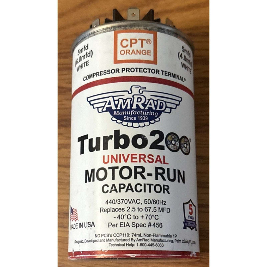 NEW Turbo 200 Motor Run Capacitor Amrad Universal 2.5-67.5 MFD Capacitor