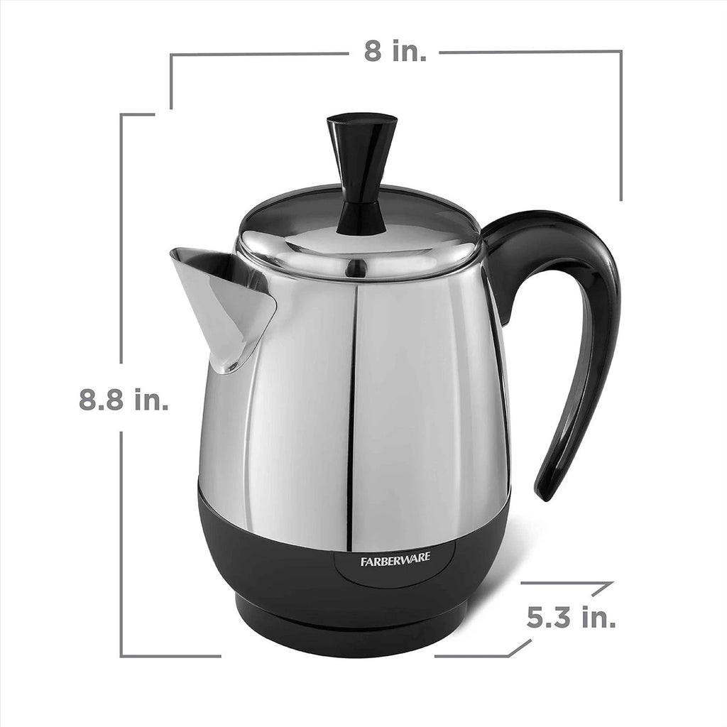 Farberware Electric Coffee Percolator FCP240 Stainless Steel Basket Automatic