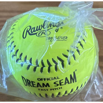 12 x Rawlings NSA 11" Official Dream Seam Fastpitch Softballs C11BYLN Yellow