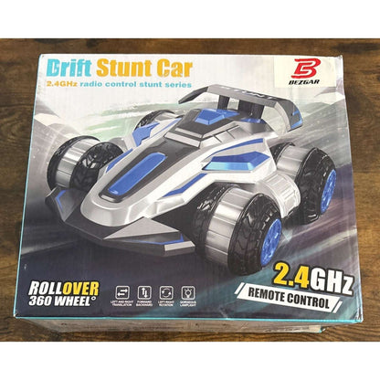 Bezgar 4WD RC Drift Stunt Car 360° Spin, Walking, Music, Lights, Rechargeable,